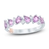 Thumbnail Image 1 of Pnina Tornai Pear-Shaped Natural Light Amethyst & Diamond Anniversary Ring 1/6 ct tw 14K White Gold