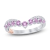 Thumbnail Image 1 of Pnina Tornai Natural Light Amethyst & Diamond Chevron Anniversary Ring 1/6 ct tw 14K White Gold