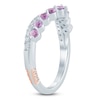 Thumbnail Image 2 of Pnina Tornai Natural Light Amethyst & Diamond Chevron Anniversary Ring 1/6 ct tw 14K White Gold