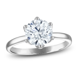 Round-Cut Lab-Created Diamond Solitaire Plus Engagement Ring 2 ct tw Platinum (VS2/F)