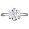 Thumbnail Image 3 of Round-Cut Lab-Created Diamond Solitaire Plus Engagement Ring 2 ct tw Platinum (VS2/F)