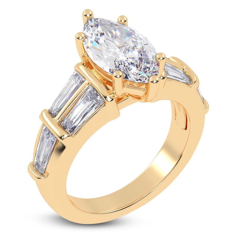 Main Image 2 of Marquise-Cut Created By Jared Studio Lab-Created Diamond Engagement Ring 3-1/2 ct tw 14K Yellow Gold