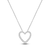 Thumbnail Image 1 of Lab-Created Diamond Heart Outline Necklace 1/2 ct tw 14K White Gold 18&quot;