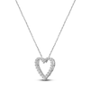 Thumbnail Image 2 of Lab-Created Diamond Heart Outline Necklace 1/2 ct tw 14K White Gold 18&quot;