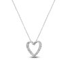 Thumbnail Image 4 of Lab-Created Diamond Heart Outline Necklace 1/2 ct tw 14K White Gold 18&quot;