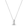 Thumbnail Image 4 of Lab-Created Diamond Graduated Three-Stone Stack Necklace 1 ct tw 14K White Gold 18&quot;