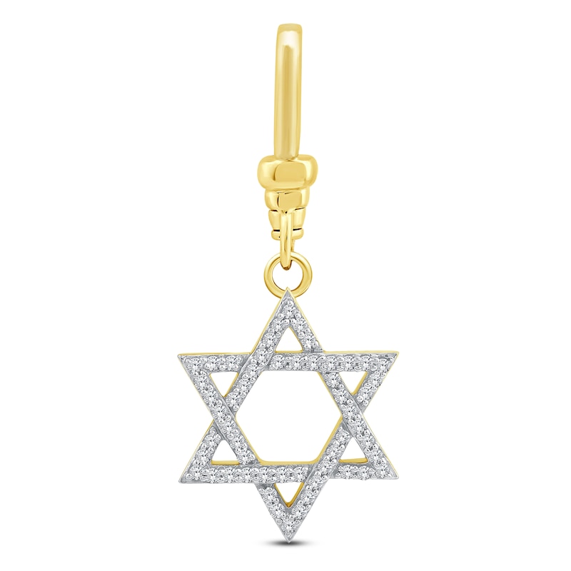 Main Image 1 of Charm'd by Lulu Frost Diamond Star of David Charm 1/5 ct tw 10K Yellow Gold