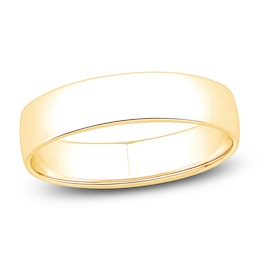 Men's Comfort-Fit Wedding Band 10K Yellow Gold 5mm