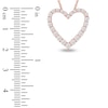 Thumbnail Image 4 of Lab-Created Diamond Graduated Open-Heart Necklace 1 ct tw 14K Rose Gold 18&quot;