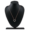 Thumbnail Image 5 of Lab-Created Diamond Graduated Open-Heart Necklace 1 ct tw 14K Rose Gold 18&quot;