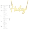 Thumbnail Image 4 of Script Nameplate Necklace 14K Yellow Gold 18&quot;