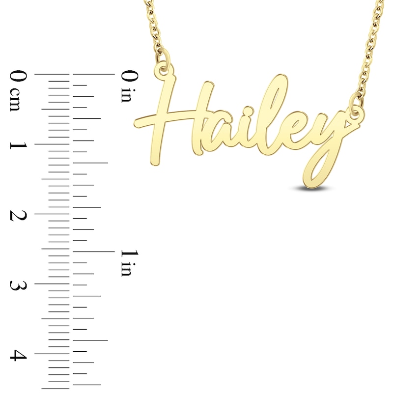 Main Image 4 of Script Nameplate Necklace 14K Yellow Gold 18&quot;