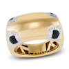 Thumbnail Image 1 of Italia D'Oro Colori Costa Black Enamel Angled Ring 14K Yellow Gold