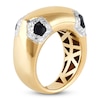 Thumbnail Image 2 of Italia D'Oro Colori Costa Black Enamel Angled Ring 14K Yellow Gold