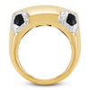 Thumbnail Image 4 of Italia D'Oro Colori Costa Black Enamel Angled Ring 14K Yellow Gold