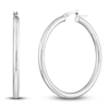 Thumbnail Image 1 of Polished Hoop Earrings 14K White Gold 40mm