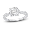 Thumbnail Image 0 of Diamond Engagement Ring 1 ct tw Princess/Round 14K White Gold