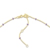 Thumbnail Image 3 of Solid Station Necklace Lilac Enamel 14K Yellow Gold 18&quot;