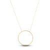 Thumbnail Image 1 of Large Circle Station Necklace 14K Yellow Gold 16&quot; Adj.