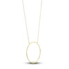 Thumbnail Image 2 of Large Circle Station Necklace 14K Yellow Gold 16&quot; Adj.