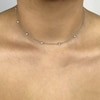 Thumbnail Image 4 of Shy Creation Diamond Station Necklace 1/5 ct tw Round 14K White Gold 18&quot; SC22003837