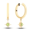 Thumbnail Image 1 of Juliette Maison Natural Peridot Starburst Drop Earrings 10K Yellow Gold