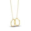 Thumbnail Image 2 of Locked Hexagons Pendant Necklace 14K Yellow Gold 18&quot;