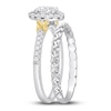 Thumbnail Image 1 of Y-Knot Diamond Bridal Set 3/4 ct tw Oval/Round 14K Two-Tone Gold