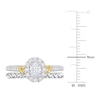 Thumbnail Image 3 of Y-Knot Diamond Bridal Set 3/4 ct tw Oval/Round 14K Two-Tone Gold