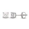 Thumbnail Image 2 of Lab-Created Diamond Solitaire Stud Earrings 1 ct tw Cushion 14K White Gold (SI2/F)