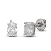 Thumbnail Image 3 of Lab-Created Diamond Solitaire Stud Earrings 1 ct tw Oval 14K White Gold (SI2/F)