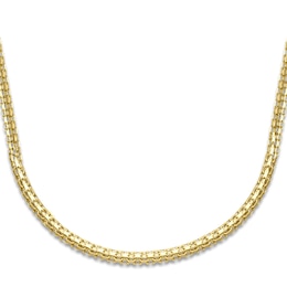 LUSSO by Italia D'Oro Men's Bismarck Chain Necklace 14K Yellow Gold 24&quot; 2.6mm