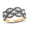 Thumbnail Image 1 of Blue & White Diamond Ring 1 ct tw Round 14K Yellow Gold