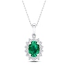 Thumbnail Image 1 of Emerald Necklace 1/5 ct tw Diamonds 14K White Gold 18&quot;