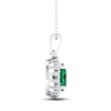 Thumbnail Image 3 of Emerald Necklace 1/5 ct tw Diamonds 14K White Gold 18&quot;