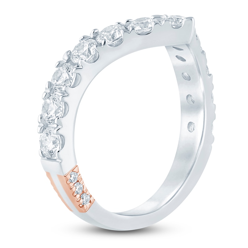 Pnina Tornai Lab-Created Diamond Chevron Anniversary Band 1-1/2 ct tw Round 14K White Gold