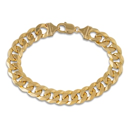 Curb Bracelet 14K Yellow Gold 7.5&quot; 12.0mm