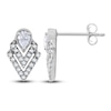 Thumbnail Image 2 of Diamond Stud Earrings 1/2 ct tw Pear/Round 14K White Gold