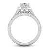 Thumbnail Image 2 of Diamond Halo Bridal Set 2 ct tw Pear/Round 14K White Gold