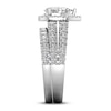 Thumbnail Image 3 of Diamond Halo Bridal Set 2 ct tw Pear/Round 14K White Gold