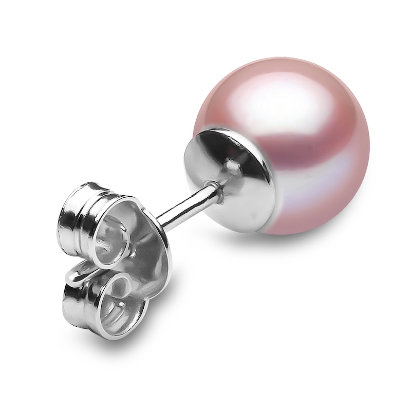 Main Image 3 of Yoko London Pink Freshwater Cultured Pearl Stud Earrings 18K White Gold