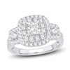 Thumbnail Image 1 of Diamond 3-Stone Engagement Ring 1-1/2 ct tw Princess/Round 14K White Gold