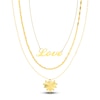 Thumbnail Image 0 of Love, Mirror & Heart Chain Necklace Set 14K Yellow Gold