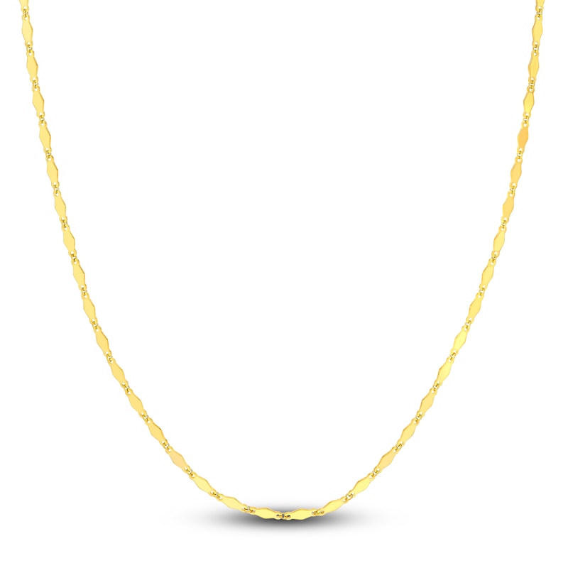 Love, Mirror & Heart Chain Necklace Set 14K Yellow Gold