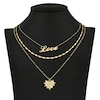 Thumbnail Image 4 of Love, Mirror & Heart Chain Necklace Set 14K Yellow Gold