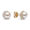 Thumbnail Image 3 of Yoko London Freshwater Cultured Pearl Earrings 1/10 ct tw Diamonds 18K Yellow Gold