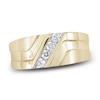 Thumbnail Image 1 of Men's Diamond Wedding Band 1/4 ct tw Round 14K Yellow Gold