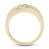 Thumbnail Image 4 of Men's Diamond Wedding Band 1/4 ct tw Round 14K Yellow Gold