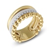 Thumbnail Image 1 of Italia D'Oro Diamond Faux/Enamel Stack Ring 1/5 ct tw Round 14K Yellow Gold