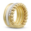 Thumbnail Image 2 of Italia D'Oro Diamond Faux/Enamel Stack Ring 1/5 ct tw Round 14K Yellow Gold